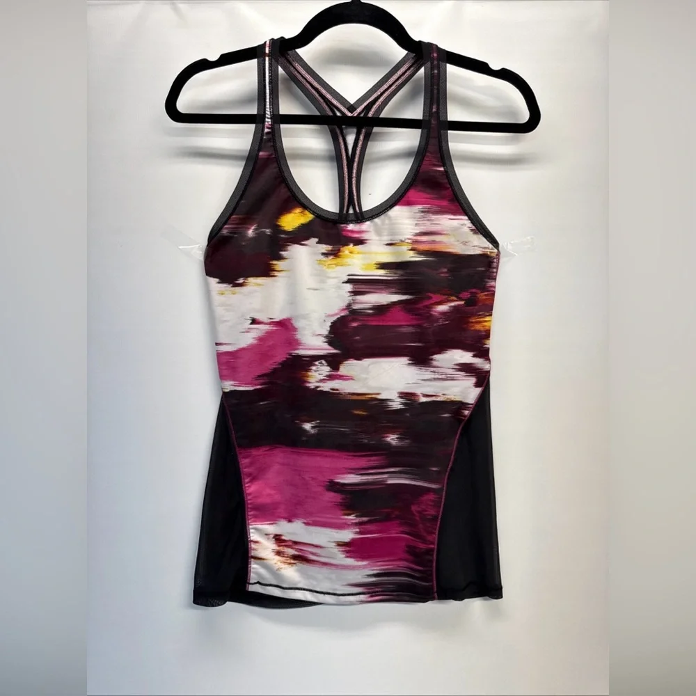 Lululemon‎ Cool Racerback Mesh Workout Tank Shine On Berry Rumble Size 6